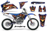 Dirt Bike Graphics Kit Decal Wrap For Yamaha YZ250F YZ450F 2006-2009 FIRESTORM BLUE