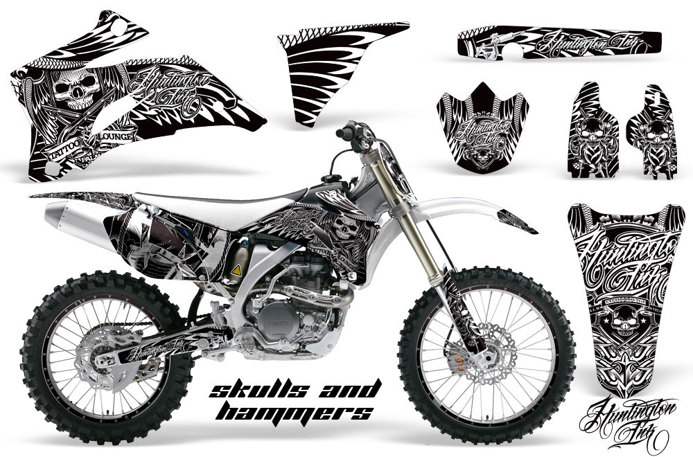 Graphics Kit Decal Wrap + # Plates For Yamaha YZ250F YZ450F 2006-2009 HISH WHITE-atv motorcycle utv parts accessories gear helmets jackets gloves pantsAll Terrain Depot