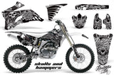 Graphics Kit Decal Wrap + # Plates For Yamaha YZ250F YZ450F 2006-2009 HISH WHITE