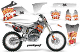 Graphics Kit Decal Wrap + # Plates For Yamaha YZ250F YZ450F 2006-2009 JACKPOT WHITE