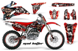 Graphics Kit Decal Wrap + # Plates For Yamaha YZ250F YZ450F 2006-2009 HATTER SILVER RED-atv motorcycle utv parts accessories gear helmets jackets gloves pantsAll Terrain Depot