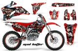Graphics Kit Decal Wrap + # Plates For Yamaha YZ250F YZ450F 2006-2009 HATTER SILVER RED