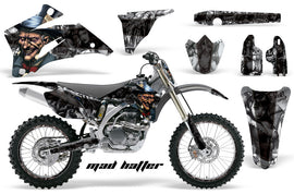 Graphics Kit Decal Wrap + # Plates For Yamaha YZ250F YZ450F 2006-2009 HATTER BLACK SILVER-atv motorcycle utv parts accessories gear helmets jackets gloves pantsAll Terrain Depot