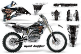 Graphics Kit Decal Wrap + # Plates For Yamaha YZ250F YZ450F 2006-2009 HATTER BLACK WHITE