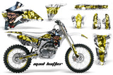 Graphics Kit Decal Wrap + # Plates For Yamaha YZ250F YZ450F 2006-2009 HATTER YELLOW WHITE