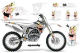 Graphics Kit Decal Wrap + # Plates For Yamaha YZ250F YZ450F 2006-2009 MANDY BLACK WHITE