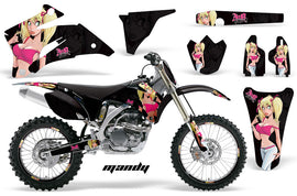 Graphics Kit Decal Wrap + # Plates For Yamaha YZ250F YZ450F 2006-2009 MANDY PINK BLACK-atv motorcycle utv parts accessories gear helmets jackets gloves pantsAll Terrain Depot