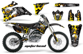 Graphics Kit Decal Wrap + # Plates For Yamaha YZ250F YZ450F 2006-2009 MOTORHEAD BLACK-atv motorcycle utv parts accessories gear helmets jackets gloves pantsAll Terrain Depot