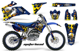 Graphics Kit Decal Wrap + # Plates For Yamaha YZ250F YZ450F 2006-2009 MOTORHEAD BLUE-atv motorcycle utv parts accessories gear helmets jackets gloves pantsAll Terrain Depot