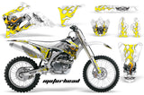 Graphics Kit Decal Wrap + # Plates For Yamaha YZ250F YZ450F 2006-2009 MOTORHEAD WHITE