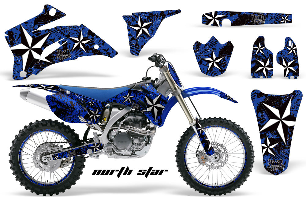 Graphics Kit Decal Wrap + # Plates For Yamaha YZ250F YZ450F 2006-2009 NORTHSTAR BLUE-atv motorcycle utv parts accessories gear helmets jackets gloves pantsAll Terrain Depot