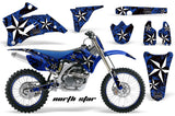 Graphics Kit Decal Wrap + # Plates For Yamaha YZ250F YZ450F 2006-2009 NORTHSTAR BLUE