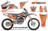 Graphics Kit Decal Wrap + # Plates For Yamaha YZ250F YZ450F 2006-2009 WARHAWK ORANGE