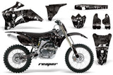 Graphics Kit Decal Wrap + # Plates For Yamaha YZ250F YZ450F 2006-2009 REAPER BLACK