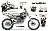 Graphics Kit Decal Wrap + # Plates For Yamaha YZ250F YZ450F 2006-2009 REAPER WHITE