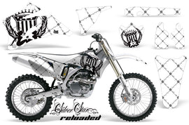 Graphics Kit Decal Wrap + # Plates For Yamaha YZ250F YZ450F 2006-2009 RELOADED BLACK WHITE-atv motorcycle utv parts accessories gear helmets jackets gloves pantsAll Terrain Depot