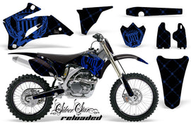 Graphics Kit Decal Wrap + # Plates For Yamaha YZ250F YZ450F 2006-2009 RELOADED BLUE BLACK-atv motorcycle utv parts accessories gear helmets jackets gloves pantsAll Terrain Depot