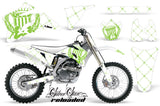 Graphics Kit Decal Wrap + # Plates For Yamaha YZ250F YZ450F 2006-2009 RELOADED GREEN WHITE