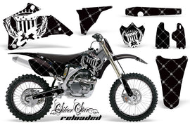 Graphics Kit Decal Wrap + # Plates For Yamaha YZ250F YZ450F 2006-2009 RELOADED WHITE BLACK-atv motorcycle utv parts accessories gear helmets jackets gloves pantsAll Terrain Depot
