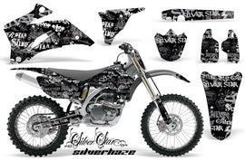 Graphics Kit Decal Wrap + # Plates For Yamaha YZ250F YZ450F 2006-2009 SSSH SILVER BLACK-atv motorcycle utv parts accessories gear helmets jackets gloves pantsAll Terrain Depot