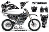 Graphics Kit Decal Wrap + # Plates For Yamaha YZ250F YZ450F 2006-2009 SSSH SILVER BLACK