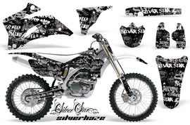 Graphics Kit Decal Wrap + # Plates For Yamaha YZ250F YZ450F 2006-2009 SSSH WHITE BLACK-atv motorcycle utv parts accessories gear helmets jackets gloves pantsAll Terrain Depot