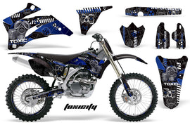 Graphics Kit Decal Wrap + # Plates For Yamaha YZ250F YZ450F 2006-2009 TOXIC BLUE BLACK-atv motorcycle utv parts accessories gear helmets jackets gloves pantsAll Terrain Depot