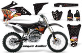 Graphics Kit Decal Wrap + # Plates For Yamaha YZ250F YZ450F 2006-2009 VEGAS BLACK