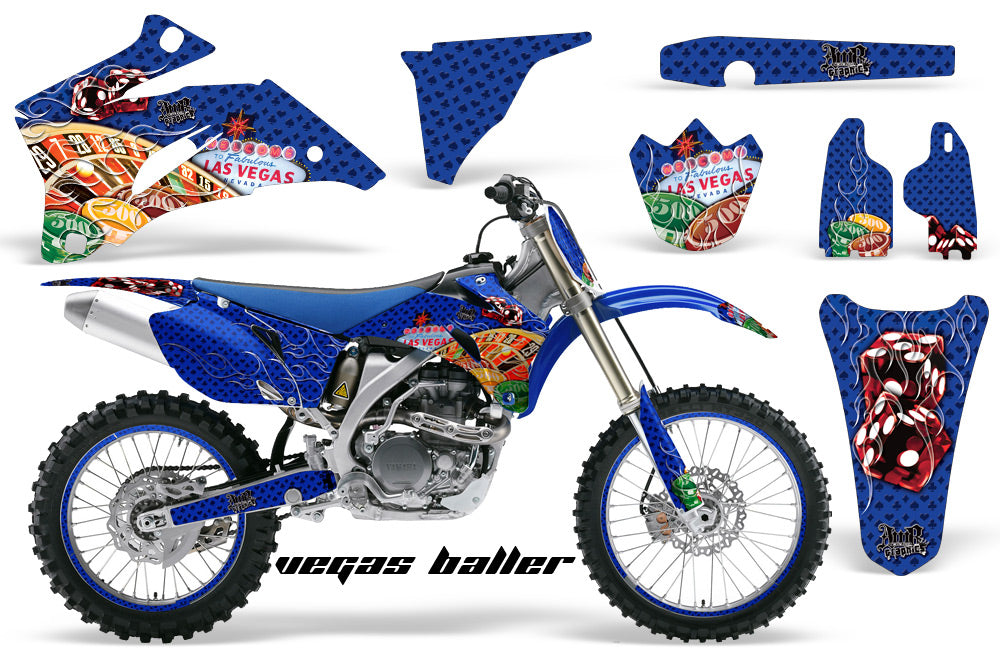 Graphics Kit Decal Wrap + # Plates For Yamaha YZ250F YZ450F 2006-2009 VEGAS BLUE-atv motorcycle utv parts accessories gear helmets jackets gloves pantsAll Terrain Depot