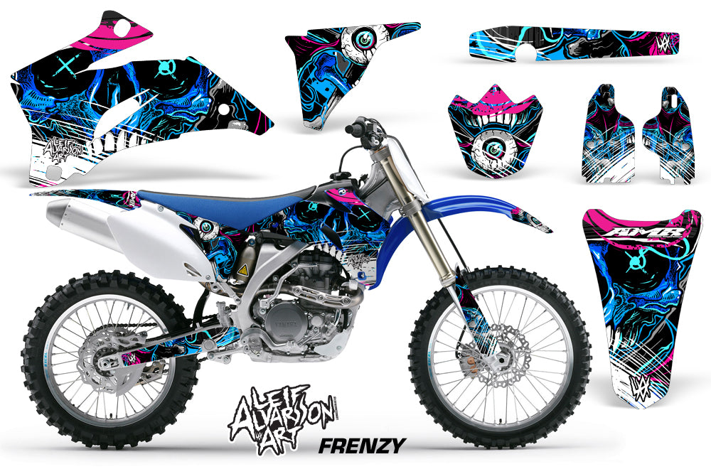 Dirt Bike Graphics Kit Decal Wrap For Yamaha YZ250F YZ450F 2006-2009 FRENZY BLUE-atv motorcycle utv parts accessories gear helmets jackets gloves pantsAll Terrain Depot