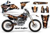 Graphics Kit Decal Wrap + # Plates For Yamaha YZ250F YZ450F 2006-2009 HATTER ORANGE BLACK