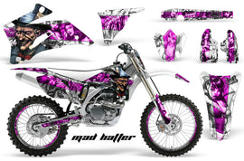 Graphics Kit Decal Wrap + # Plates For Yamaha YZ250F YZ450F 2006-2009 HATTER PINK WHITE-atv motorcycle utv parts accessories gear helmets jackets gloves pantsAll Terrain Depot
