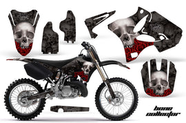 Dirt Bike Graphics Kit Decal Wrap for Yamaha YZ125 YZ250 2002-2014 BONES BLACK-atv motorcycle utv parts accessories gear helmets jackets gloves pantsAll Terrain Depot