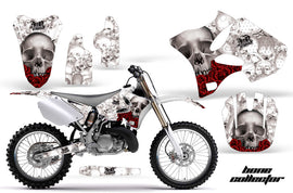 Dirt Bike Graphics Kit Decal Wrap for Yamaha YZ125 YZ250 2002-2014 BONES WHITE-atv motorcycle utv parts accessories gear helmets jackets gloves pantsAll Terrain Depot