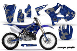 Dirt Bike Graphics Kit Decal Wrap for Yamaha YZ125 YZ250 2002-2014 CAMOPLATE BLUE