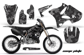Dirt Bike Graphics Kit Decal Wrap for Yamaha YZ125 YZ250 2002-2014 CAMOPLATE BLACK-atv motorcycle utv parts accessories gear helmets jackets gloves pantsAll Terrain Depot