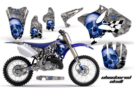 Dirt Bike Graphics Kit Decal Wrap for Yamaha YZ125 YZ250 2002-2014 CHECKERED BLUE-atv motorcycle utv parts accessories gear helmets jackets gloves pantsAll Terrain Depot