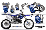 Dirt Bike Graphics Kit Decal Wrap for Yamaha YZ125 YZ250 2002-2014 CHECKERED BLUE