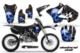 Dirt Bike Graphics Kit Decal Wrap for Yamaha YZ125 YZ250 2002-2014 CHECKERED BLUE BLACK