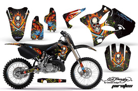 Dirt Bike Graphics Kit Decal Wrap for Yamaha YZ125 YZ250 2002-2014 EDHP BLACK-atv motorcycle utv parts accessories gear helmets jackets gloves pantsAll Terrain Depot