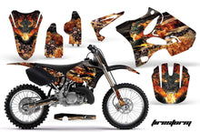 Load image into Gallery viewer, Dirt Bike Graphics Kit Decal Wrap for Yamaha YZ125 YZ250 2002-2014 FIRESTORM BLACK-atv motorcycle utv parts accessories gear helmets jackets gloves pantsAll Terrain Depot