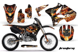 Dirt Bike Graphics Kit Decal Wrap for Yamaha YZ125 YZ250 2002-2014 FIRESTORM BLACK