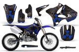 Dirt Bike Graphics Kit Decal Wrap for Yamaha YZ125 YZ250 2002-2014 MELTDOWN BLUE BLACK
