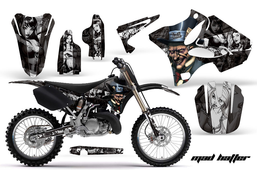 Dirt Bike Graphics Kit Decal Wrap for Yamaha YZ125 YZ250 2002-2014 HATTER SILVER BLACK-atv motorcycle utv parts accessories gear helmets jackets gloves pantsAll Terrain Depot