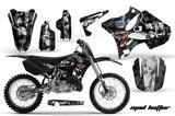 Dirt Bike Graphics Kit Decal Wrap for Yamaha YZ125 YZ250 2002-2014 HATTER SILVER BLACK