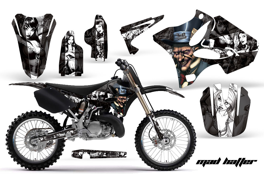Dirt Bike Graphics Kit Decal Wrap for Yamaha YZ125 YZ250 2002-2014 HATTER WHITE BLACK-atv motorcycle utv parts accessories gear helmets jackets gloves pantsAll Terrain Depot