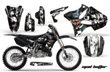 Dirt Bike Graphics Kit Decal Wrap for Yamaha YZ125 YZ250 2002-2014 HATTER WHITE BLACK