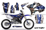 Dirt Bike Graphics Kit Decal Wrap for Yamaha YZ125 YZ250 2002-2014 HATTER BLUE SILVER