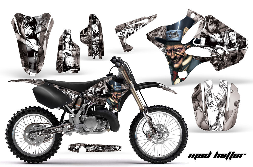 Dirt Bike Graphics Kit Decal Wrap for Yamaha YZ125 YZ250 2002-2014 HATTER WHITE SILVER-atv motorcycle utv parts accessories gear helmets jackets gloves pantsAll Terrain Depot