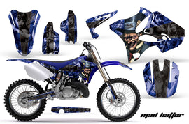 Dirt Bike Graphics Kit Decal Wrap for Yamaha YZ125 YZ250 2002-2014 HATTER BLACK BLUE-atv motorcycle utv parts accessories gear helmets jackets gloves pantsAll Terrain Depot